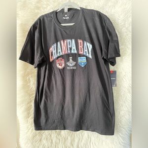 Fanatics NWT ‘CHAMPA BAY’ Men’s Black Short Sleeve T-shirt-Size XL